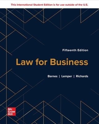 Law for Business ISE - A. James Barnes, Timothy Lemper, Eric Richards
