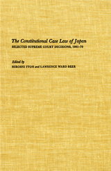 Constitutional Case Law of Japan -  Lawrence W. Beer,  Hiroshi Itoh