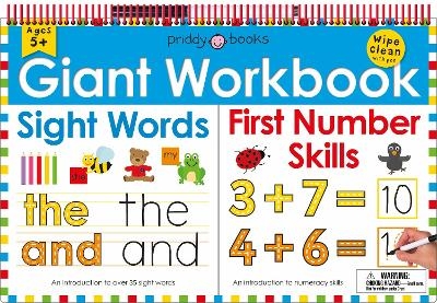 Giant Wipe Clean Workbook: First Number Skills / Sight Words - Roger Priddy