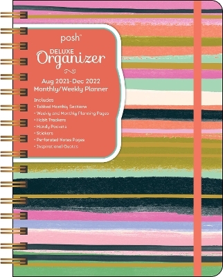 Posh: Deluxe Organizer (Brushstroke Stripe)17-Month 2021-2022 Monthly/Weekly Planner Calendar -  Andrews McMeel Publishing