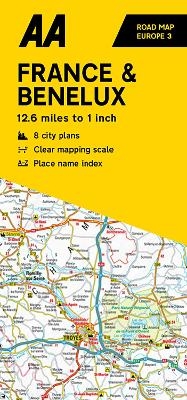 AA Road Map France, Belgium & the Netherlands