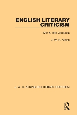 English Literary Criticism - J. W. H. Atkins