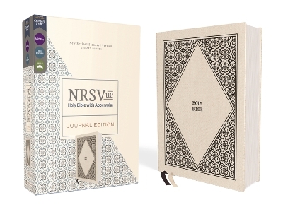 NRSVue, Holy Bible with Apocrypha, Journal Edition, Cloth over Board, Cream, Comfort Print -  Zondervan