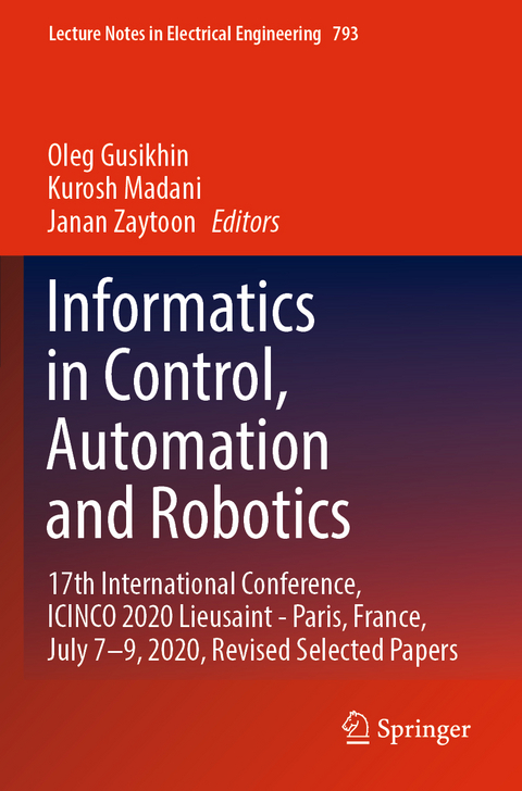 Informatics in Control, Automation and Robotics - 