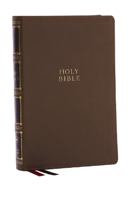 NKJV, Compact Center-Column Reference Bible, Brown Leathersoft, Red Letter, Comfort Print -  Thomas Nelson