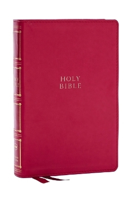 NKJV, Compact Center-Column Reference Bible, Dark Rose Leathersoft, Red Letter, Comfort Print (Thumb Indexed) -  Thomas Nelson