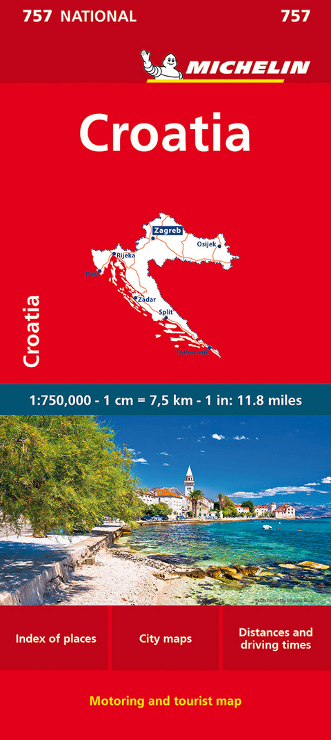 Croatia - Michelin National Map 757 -  Michelin