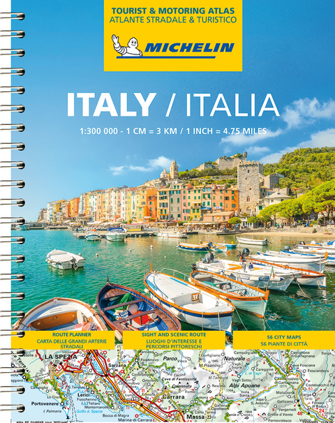 Italy - Tourist and Motoring Atlas (A4-Spiral) -  Michelin