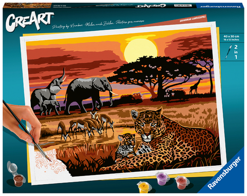 Ravensburger CreArt - Malen nach Zahlen 23548 – Savannenlandschaft – ab 14 Jahren