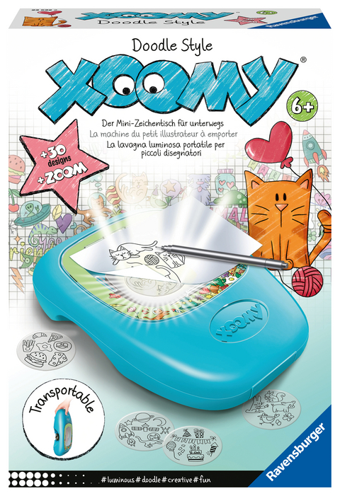 Ravensburger Xoomy® Midi Doodle Style 23532 - Tolle Motive und Comics zeichnen lernen, Kreatives Zeichnen und Malen für Kinder ab 6 Jahren