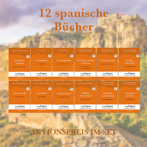 12 spanische Bücher (Bücher + Audio-Online) - Lesemethode von Ilya Frank -  Cuentos, Gustavo Adolfo Bécquer, Federico García Lorca, Joaquín Dicenta, Juan Valera