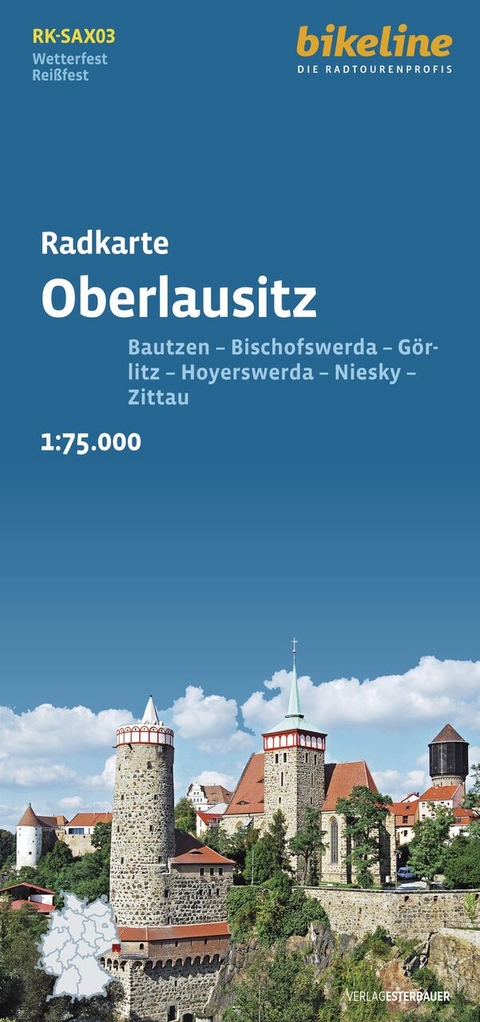 Radkarte Oberlausitz : Bautzen, Bischofswerda, Görlitz, Hoyerswerda, Niesky, Zittau ; wetterfest ; reißfest ; UTM-Netz