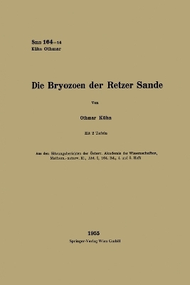 Die Bryozoen der Retzer Sande - Othmar Kühn