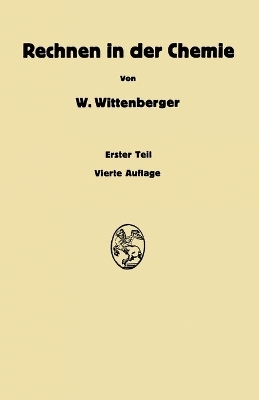 Rechen in der Chemie - Walter Wittenberger