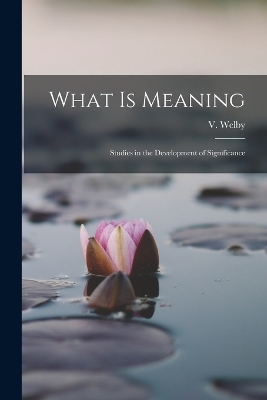 What is Meaning - V Welby