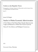 Studies in Hittite Economic Administration - James M. Burgin