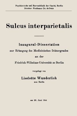Sulcus interparietalis - Liselotte Wunderlich