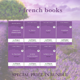 7 french books (books + audio-online) - Guy de Maupassant, Charles Perrault, Maurice Leblanc