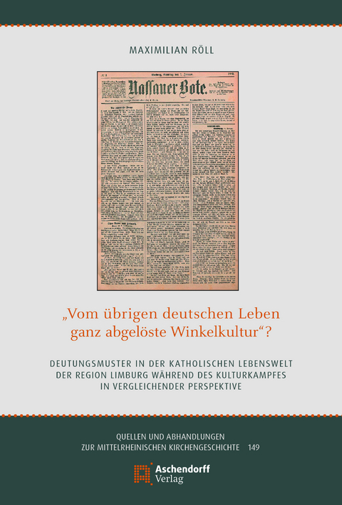 "Vom übrigen deutschen Leben ganz abgelöste Winkelkultur"? - Maximilian Röll