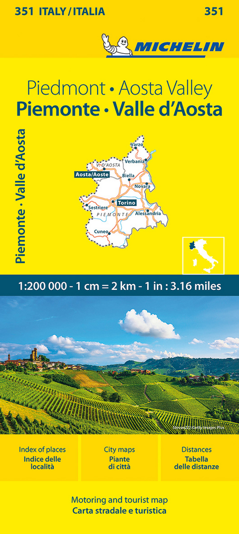 Piemonte & VA - Michelin Local Map 351 -  Michelin