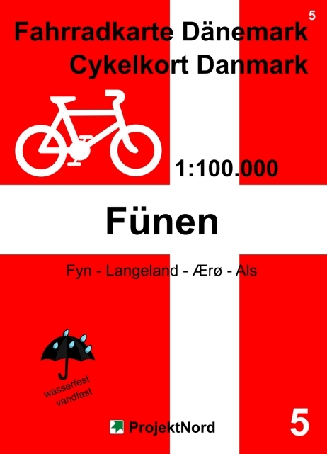 5 Fahrradkarte Dänemark / Cykelkort Danmark 1:100.000 - Fünen - Jens Uwe Mollenhauer