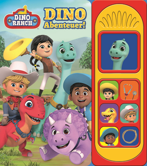 Dino Ranch - Dino-Abenteuer! - Soundbuch - Pappbilderbuch mit 7 dinotastischen Geräuschen - 