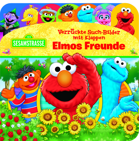 Sesamstraße - Verrückte Such-Bilder mit Klappen - Elmos Freunde - Pappbilderbuch mit 20 Klappen - Wimmelbuch für Kinder ab 18 Monaten -  Phoenix International Publications Germany GmbH