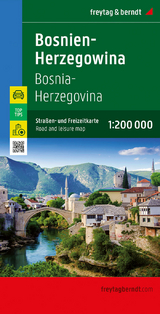 Bosnien-Herzegowina, Straßen- und Freizeitkarte 1:200.000, freytag & berndt - 