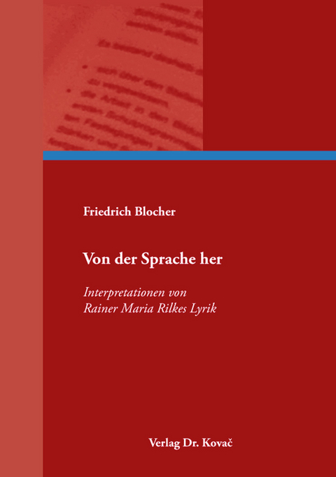 Von der Sprache her - Friedrich Blocher