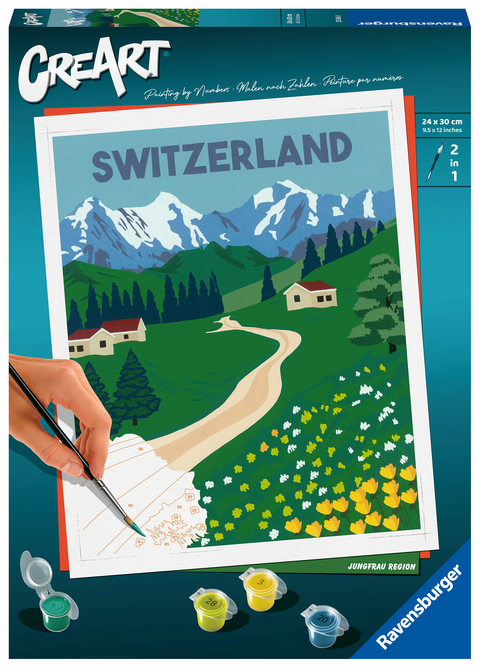 Ravensburger CreArt - Malen nach Zahlen 23536 – Jungfrau Region – ab 12 Jahren