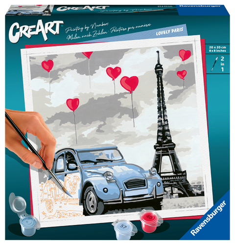 Ravensburger CreArt - Malen nach Zahlen 28996 – Liebe in Paris – ab 12 Jahren