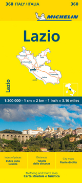 Lazio - Michelin Local Map 360 - Michelin