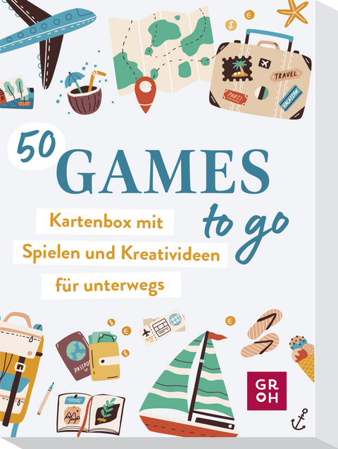 50 Games to go - Kartenbox mit vielen Spielen und Kreativideen für unterwegs - 