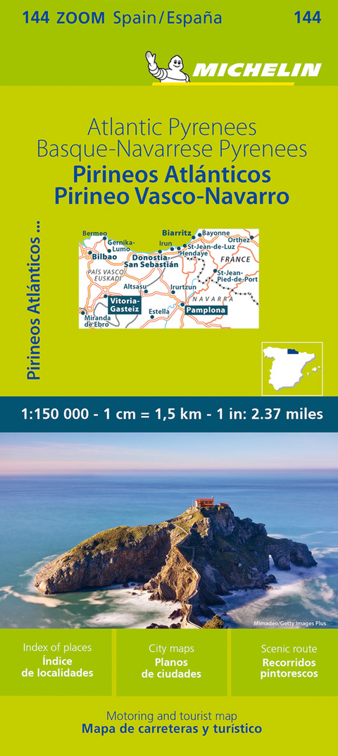Basque Coast - Pyrenees West - Zoom Map 144 -  Michelin