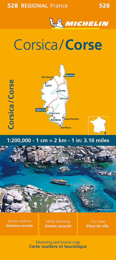 France: Corsica Map 528 -  Michelin