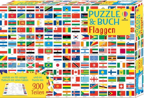 Puzzle & Buch: Flaggen - Sue Meredith