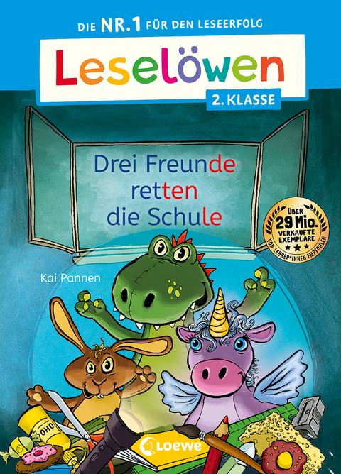 Leselöwen 2. Klasse - Drei Freunde retten die Schule - Kai Pannen