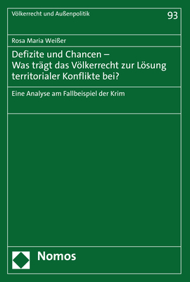 Defizite und Chancen – Was trägt das Völkerrecht zur Lösung territorialer Konflikte bei? - Rosa Maria Weißer