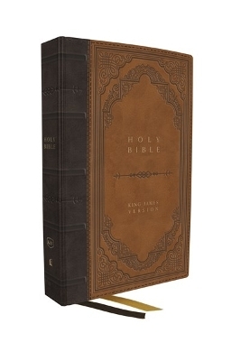 KJV Holy Bible: Giant Print Thinline Bible, Brown Leathersoft, Red Letter, Comfort Print: King James Version (Vintage Series) - Thomas Nelson