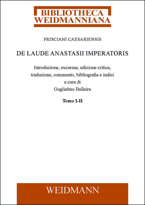 Prisciani Caesariensis, De laude Anastasii imperatoris - Priscian Caesariensis