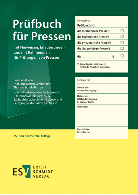 Prüfbuch für Pressen - Martin Schulte