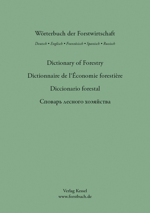 Wörterbuch der Forstwirtschaft - J. Weck