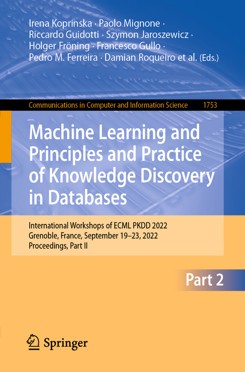 Machine Learning and Principles and Practice of Knowledge Discovery in Databases - 