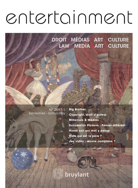 Entertainment - Droit, Medias, Art, Culture 2017/1 -  Mrs. Judith Andres