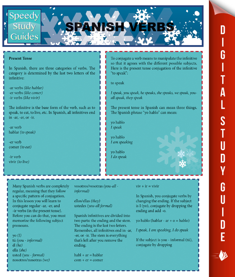 Spanish Verbs (Speedy Study Guides) -  Speedy Publishing