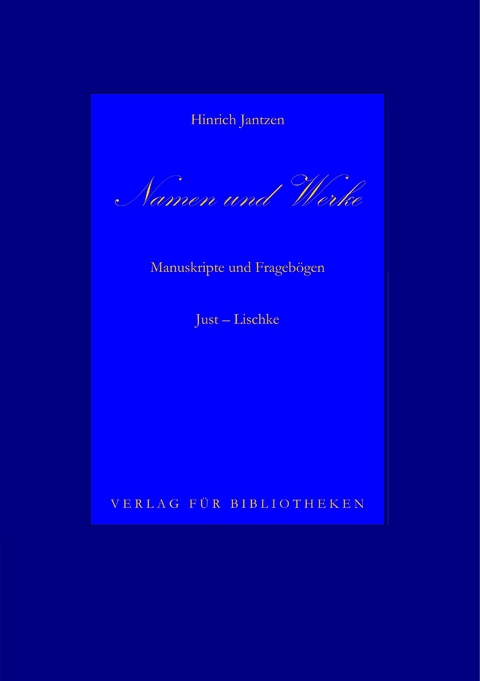 Namen und Werke 9 -  Hinrich Jantzen