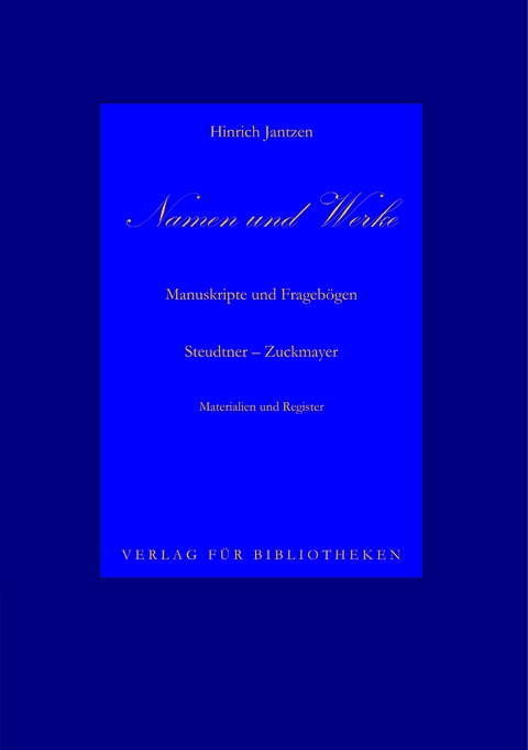 Namen und Werke - Hinrich Jantzen