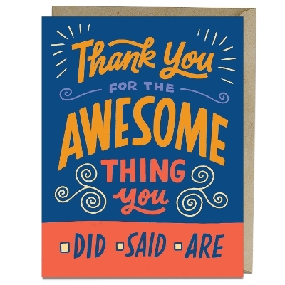 6-Pack Em & Friends Awesome Thank You Cards -  Em &  Friends