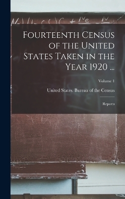 Fourteenth Census of the United States Taken in the Year 1920 ... - 