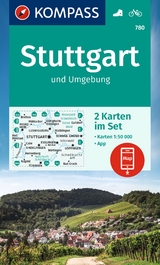 KOMPASS Wanderkarten-Set 780 Stuttgart und Umgebung (2 Karten) 1:50.000 - 